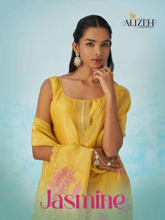ALIZEH JASMINE 8016 TO 8018 SERIES PURE FANCY CRUSH EMBROIDERY DRESSES-00001