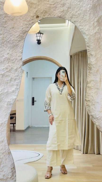 DEVYANSHI VOL-1 BY ASLIWHOLESALE DESIGNER PURE COTTON EMBROIDERY KURTI-00093