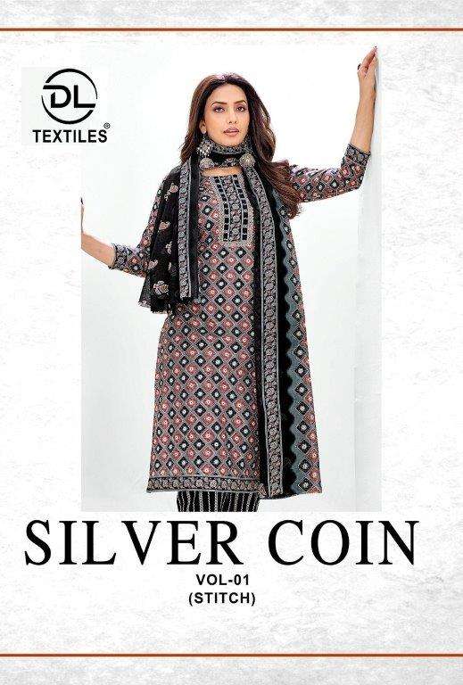 DL TEXTILES SILVER COIN VOL-01 1001 TO 1010 SERIES PURE COTTON PRINTED DRESSES-00015