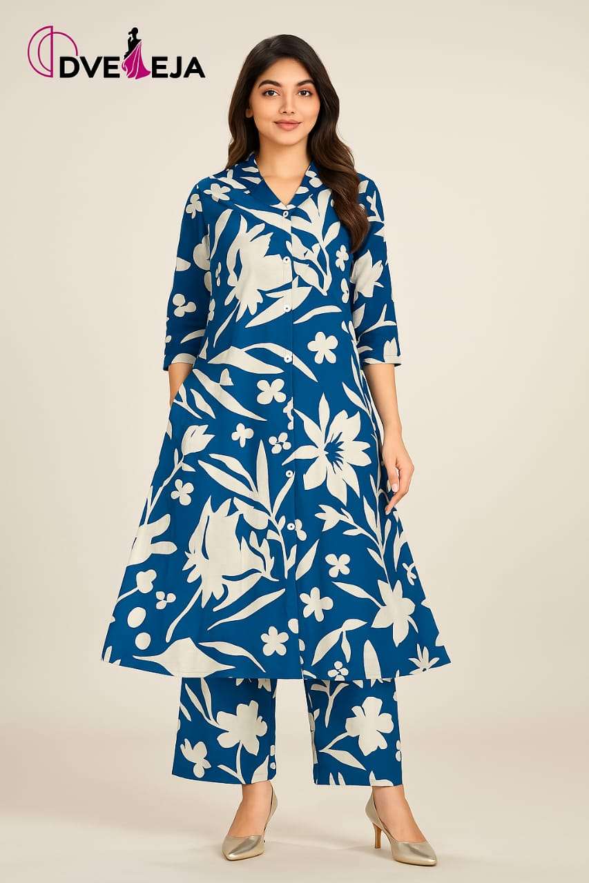 DVEEJA RANGOLI SERIES 01 TO 29 SERIES FANCY RAYON FLEX PRINTED CO-ORD SETS-00140