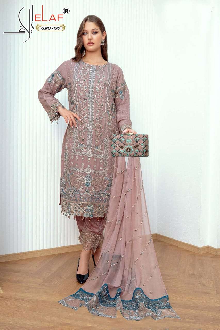 ELAF DESIGNER G-195 HIT DESIGN HEAVY CHIFFON WORK PAKISTANI DRESS-00022