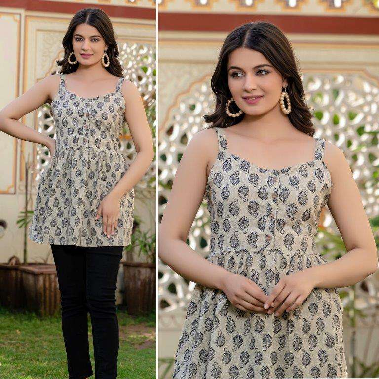 ENSTINKT SUMMER COLLECTION VOL-196 FANCY COTTON PRINTED SHORT KURTIS-00277