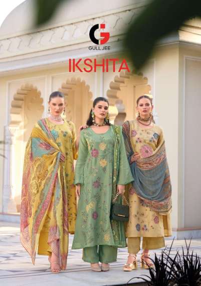 GULL JEE IKSHITA 1001 TO 1006 SERIES PURE PV VISCOSE SILK PAKISTANI DRESSES-00201