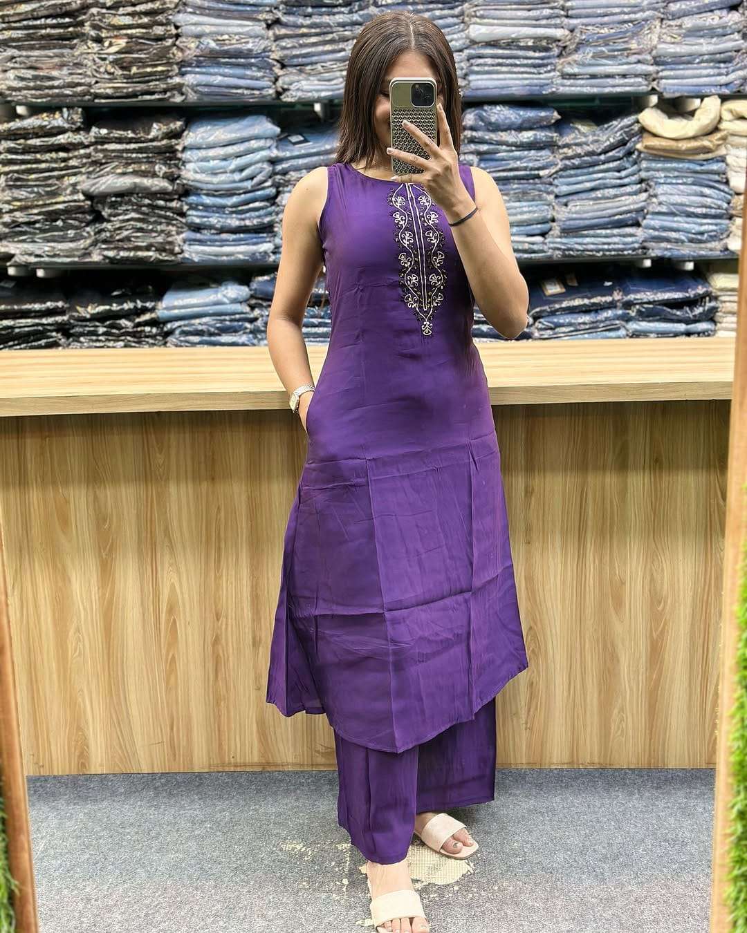 HIMANSHI VOL-767 BY ASLIWHOLESALE DESIGNER PURE COTTON EMBROIDERY CO-ORD SET-00211