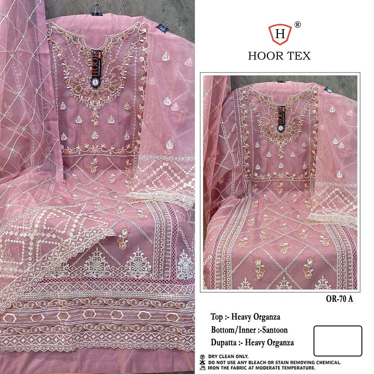 HOOR TEX OR-70 COLOURS DESIGNER ORGANZA EMBROIDERED PAKISTANI DRESSES-00020