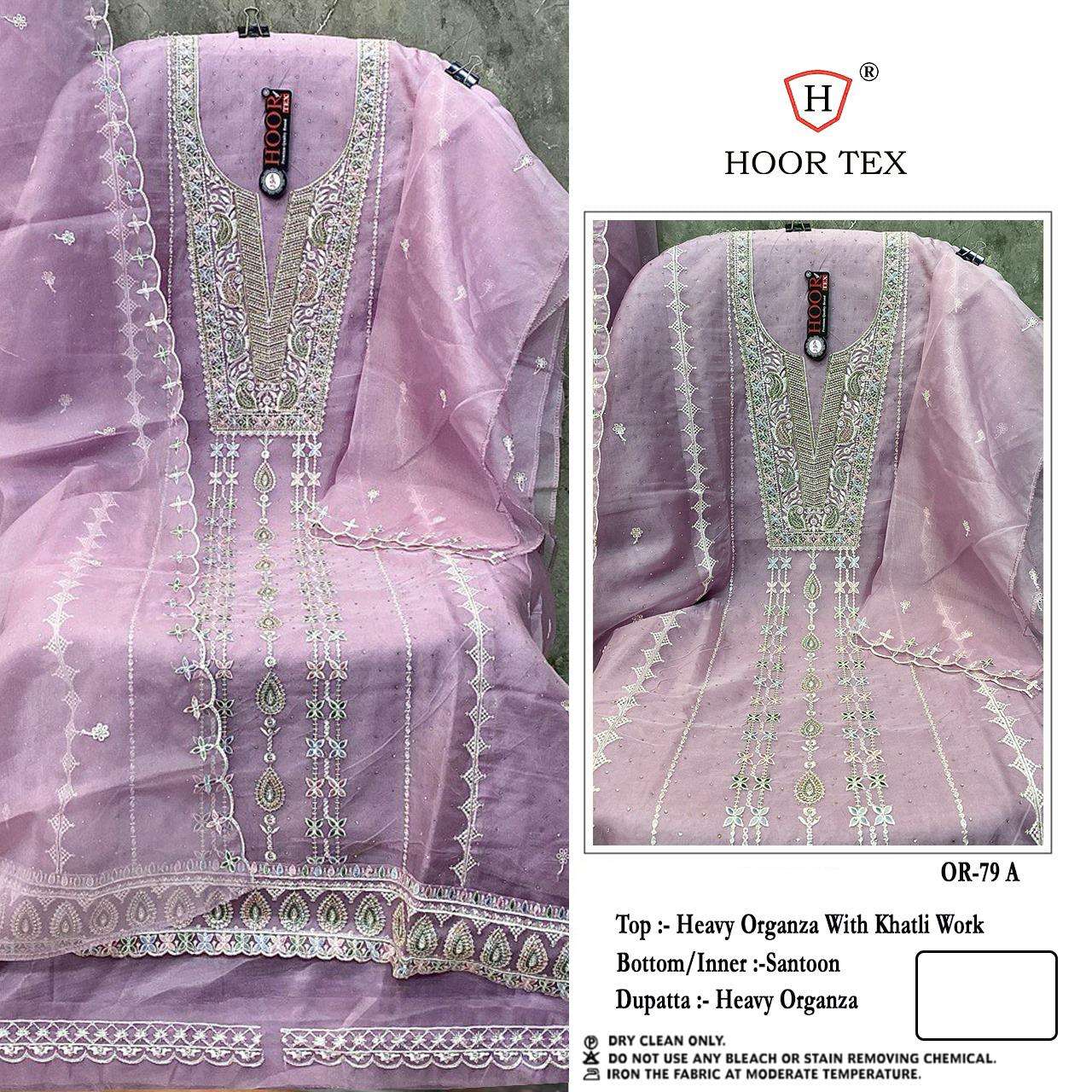 HOOR TEX OR-79 COLOURS DESIGNER ORGANZA EMBROIDERED PAKISTANI DRESSES-00020