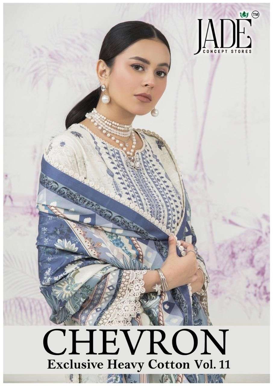 JADE CHEVRON EXCLUSIVE VOL-11 RM 101 TO 106 SERIES PURE COTTON PRINT PAKISTANI DRESSES-00201