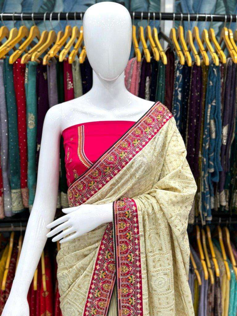 KARMA-02 BY ASLIWHOLESALE DESIGNER PURE KANCHIPURAM SILK EMBROIDERY SAREES-00103
