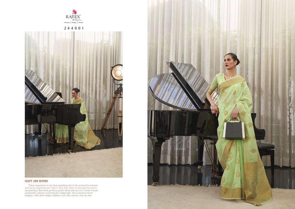 KTHIYA LINEN BY RAJTEX 244001 TO 244006 SERIES PURE LINEN SILK SAREES-00137