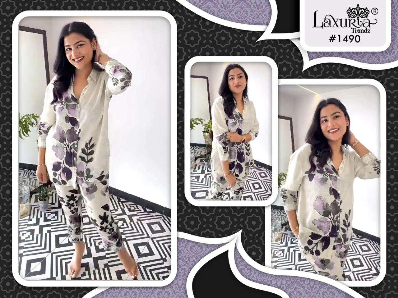 LAXURIA TRENDZ 1490 HEAVY GEORGETTE PRINTED CO-ORD SET-00005
