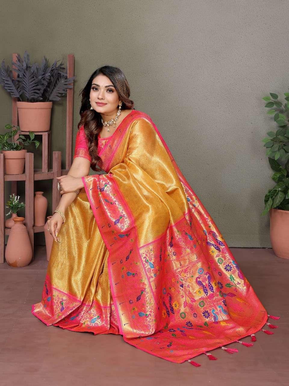 MRUDANGI BY ASLIWHOLESALE DESIGNER PURE BANARASI SILK SAREES-00125