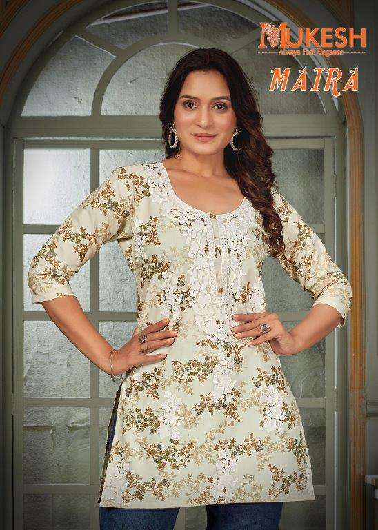 MUKESH MAIRA 1001 TO 1004 SERIES PURE COTTON PRINTED TOPS-00097