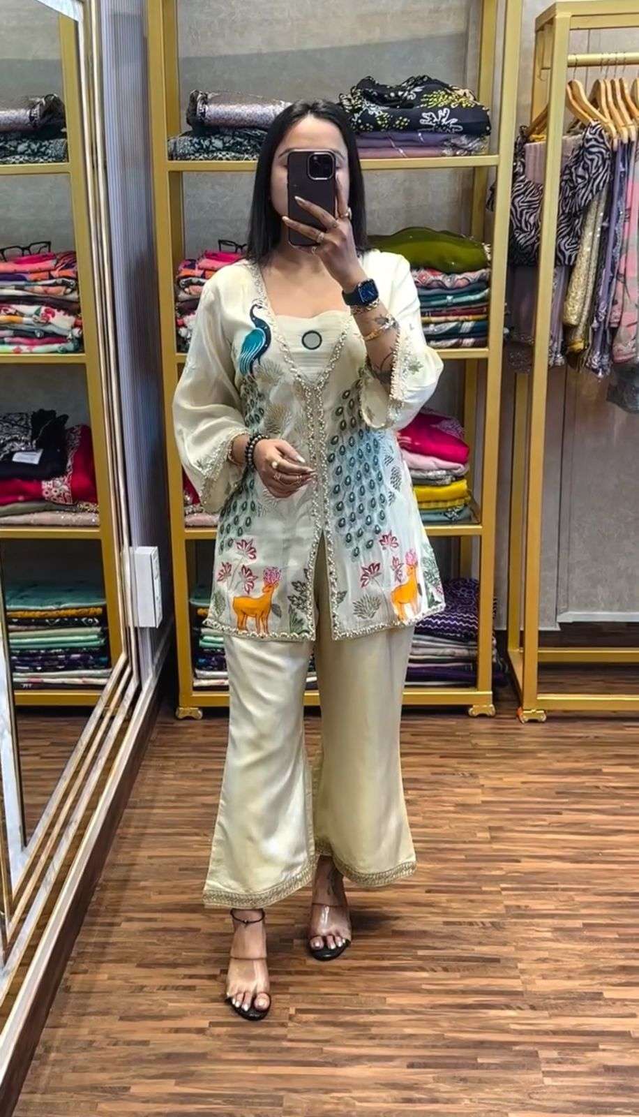PC-494 HIT DESIGN BY ASLIWHOLESALE DESIGNER FANCY SILK WORK CO-ORD SETS-00045