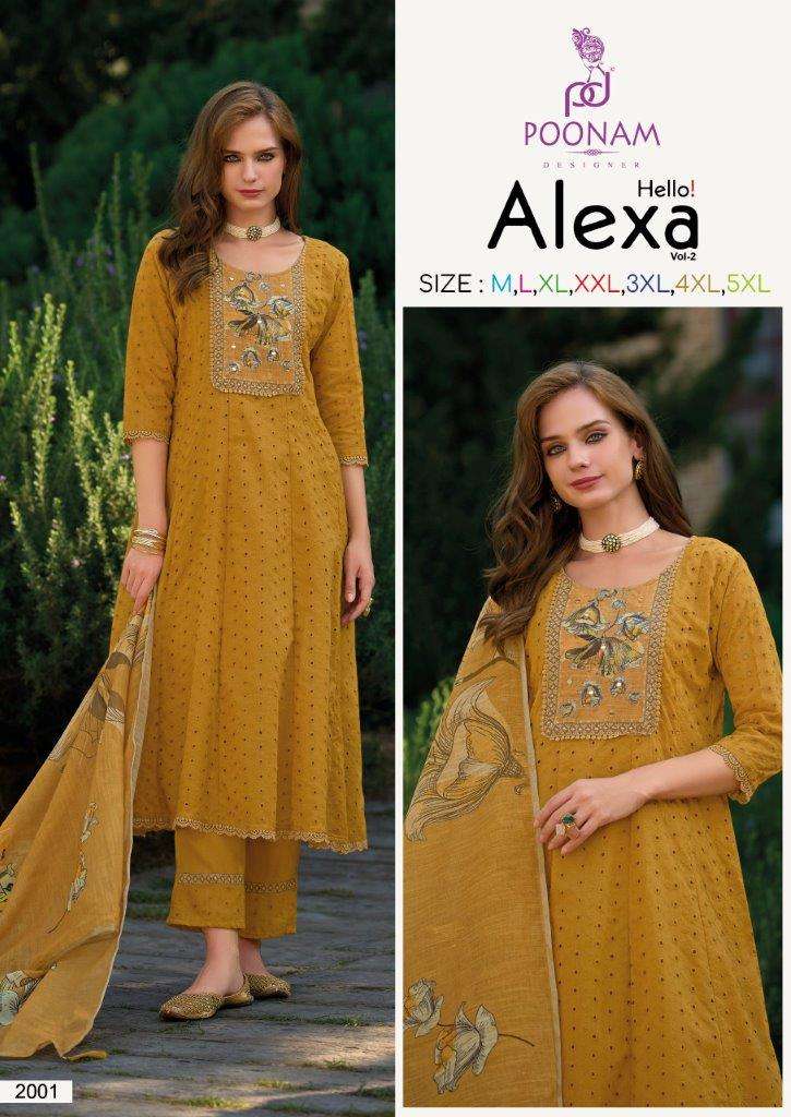 POONAM DESIGNER HELLO ALEXA VOL-02 2001 TO 2006 SERIES COTTON PRINTED DRESSES-00011