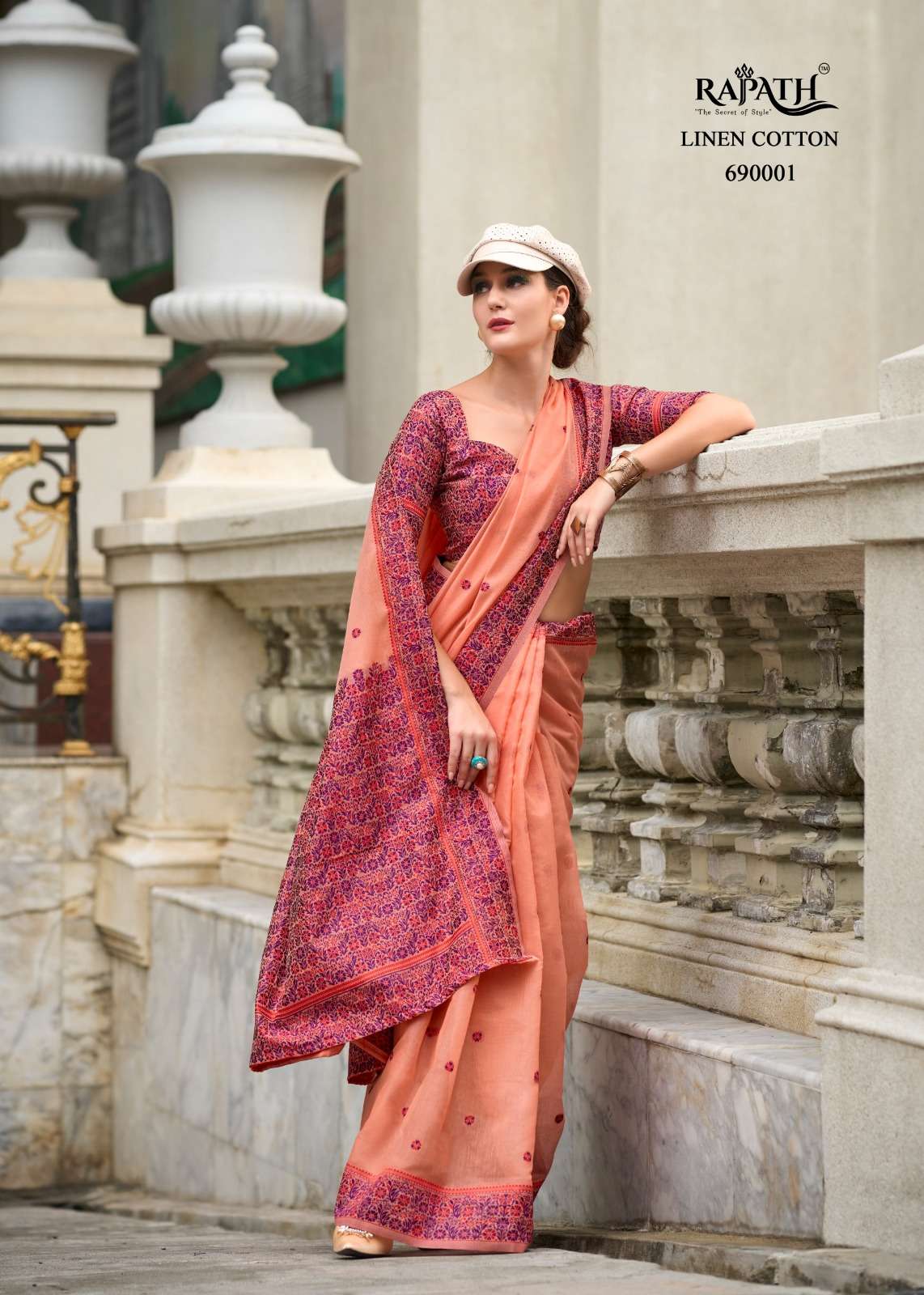 RAJPATH PRAJANYA 690001 TO 690006 SERIES SOFT LINEN COTTON PRINT SAREES-00004