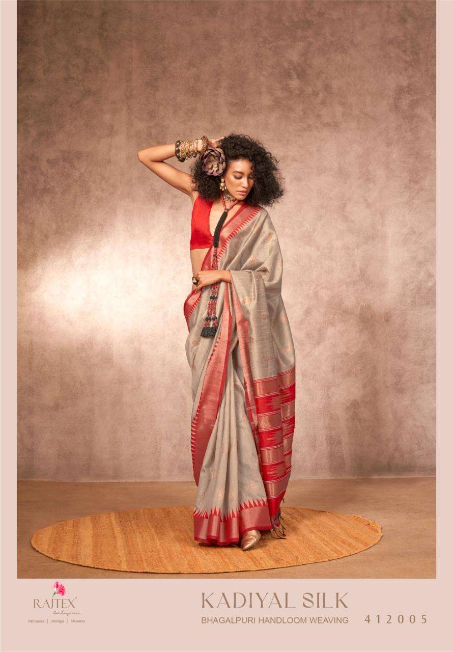 RAJTEX KADIYAL SILK PURE BHAGALPURI SILK WEAVING SAREES-00178