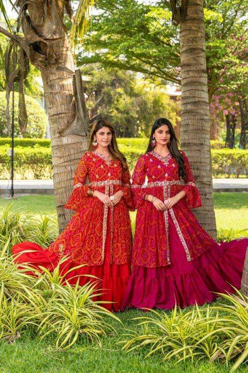 RM-095 BY ASLIWHOLESALE DESIGNER PURE BHANDHEJ CHINON EMBROIDERY DRESSES-00236