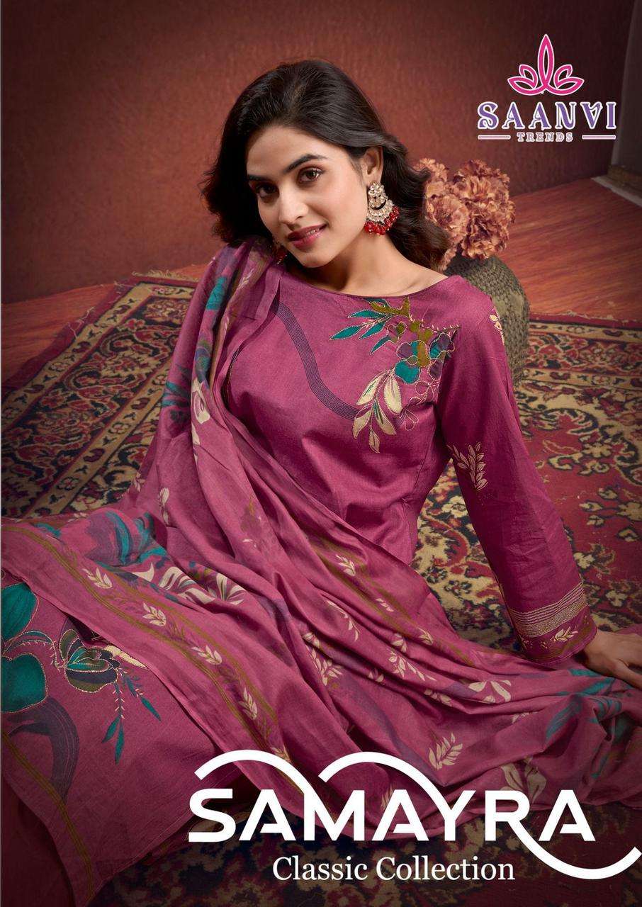SAANVI TRENDS SAMAYRA 1001 TO 1008 SERIES DESIGNER COTTON PRINT DRESSES-00062