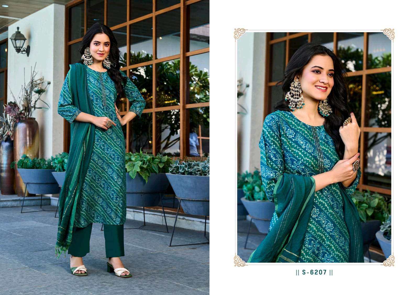 SBS FASHION ANULEKHA DESIGNER FANCY HEAVY MODAL CHANDERI PRINTED DRESSES-00014