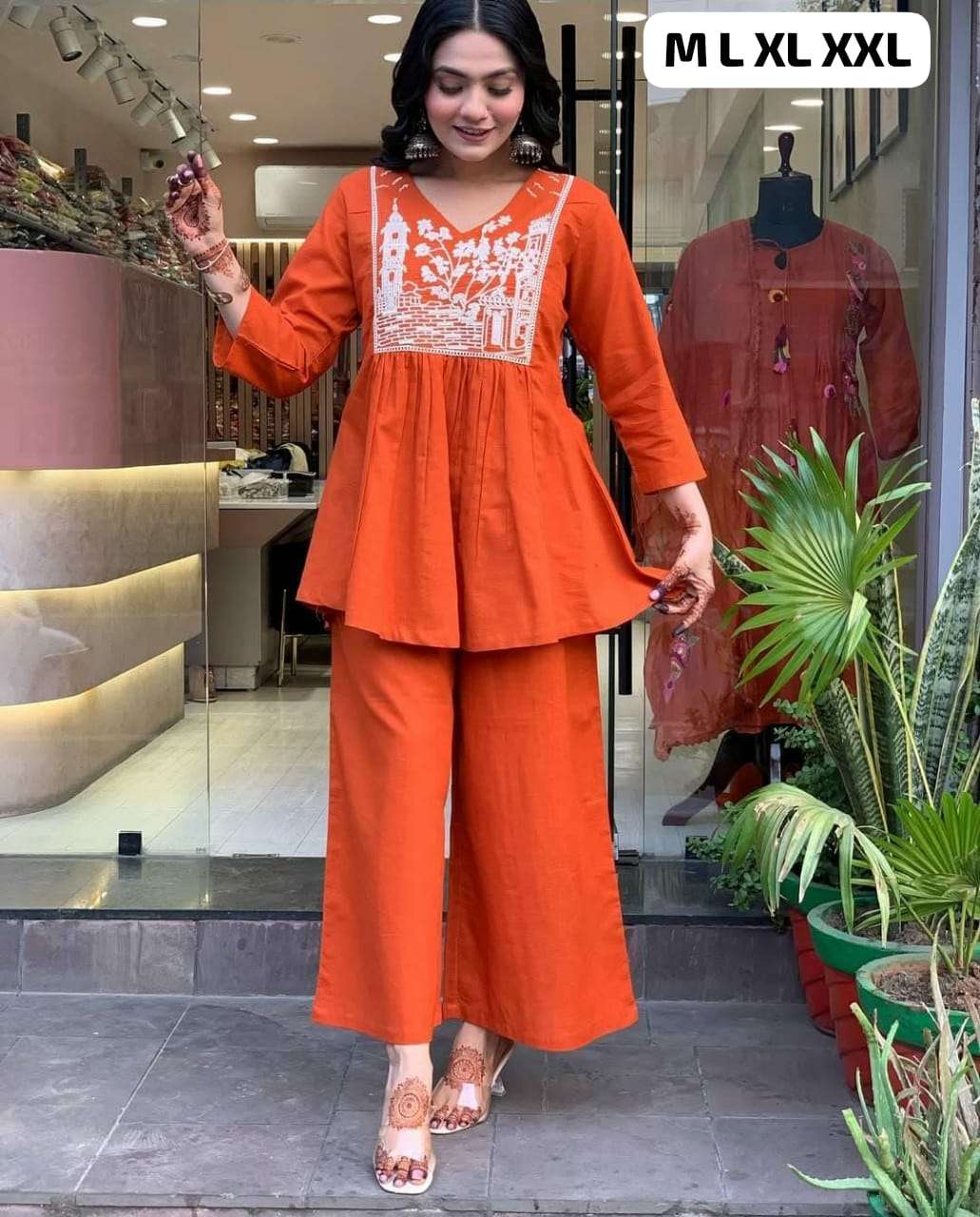 SWATI VOL-45 BY ASLIWHOLESALE DESIGNER PURE COTTON EMBROIDERY CO-ORD SET-00237