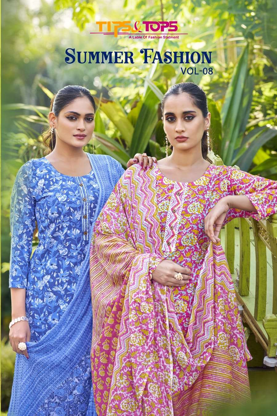 TIPS & TOPS SUMMER FASHION VOL-08 1001 TO 1006 SERIES HEAVY COTTON SLUB DRESSES-00140