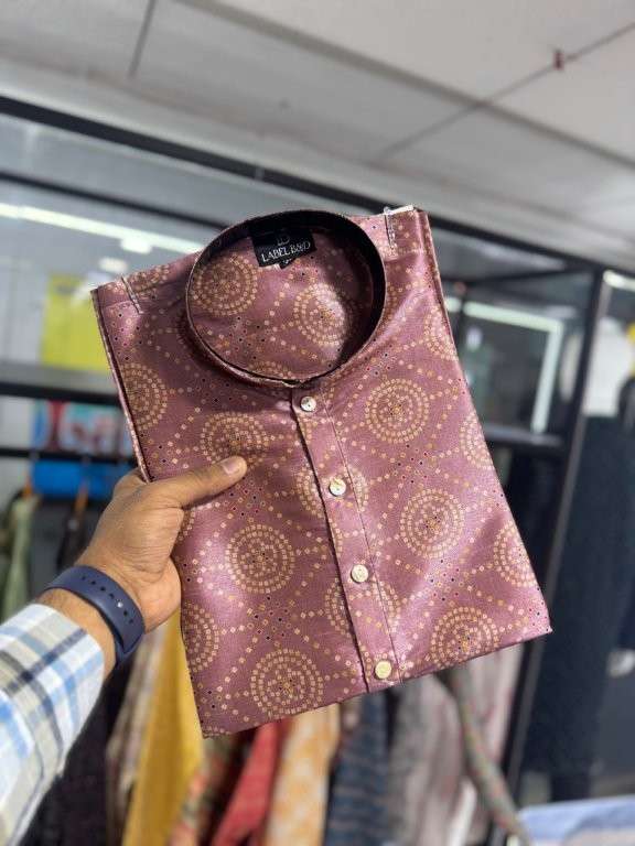 TS FLOWER BY ASLIWHOLESALE DESIGNER PURE SOFT SILK MENS KURTAS-00179