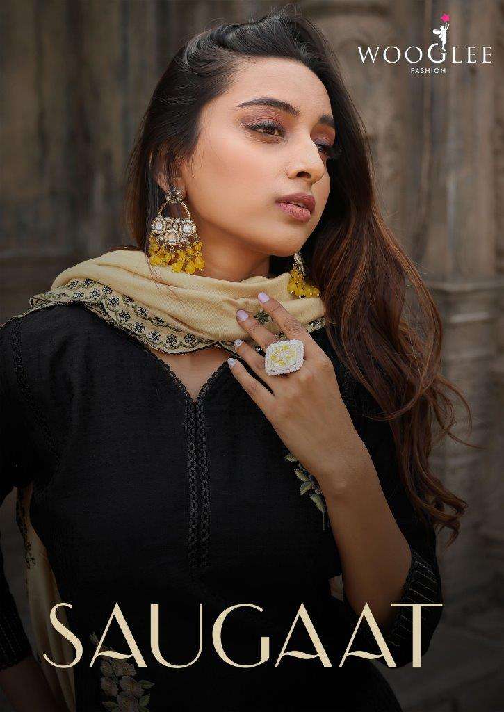 WOOGLEE SAUGAAT 1001 TO 1006 SERIES FANCY VISCOSE SLUB PRINT DRESSES-00014