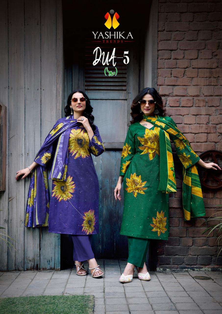 YASHIKA TRENDS DUA VOL-05 RM 5001 TO 5008 SERIES PURE HEAVY COTTON DRESSES-00062