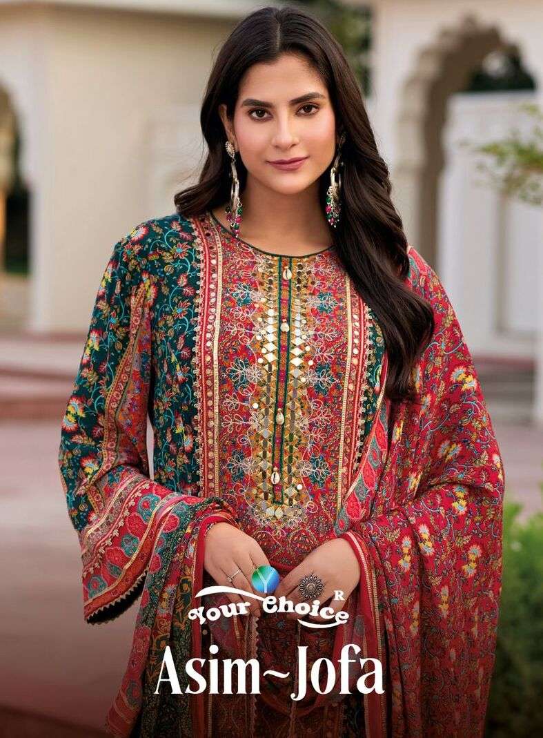 YOUR CHOICE ASIM JOFA 1001 TO 1002 SERIES HEAVY CHINON PREMIUM HANDWORK DRESSES-00028