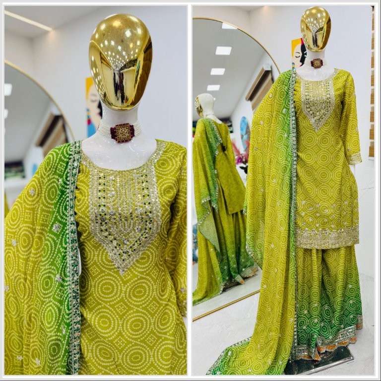 ZC-9011 COLOUR BY ASLIWHOLESALE DESIGNER PURE CHINON SILK DRESSES-00267