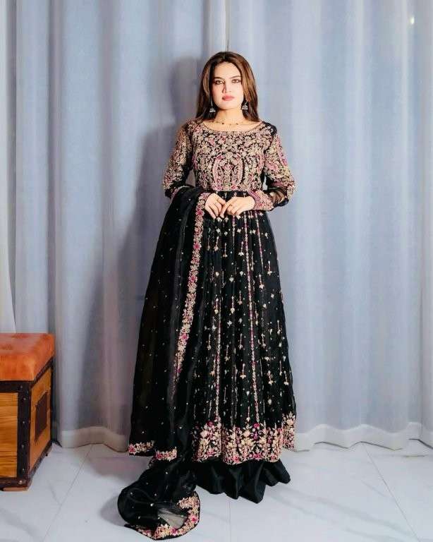 ZC-9013 COLOUR BYN ASLIWHOLESALE DESIGNER PURE FAUX GEORGETTE DRESS-00267
