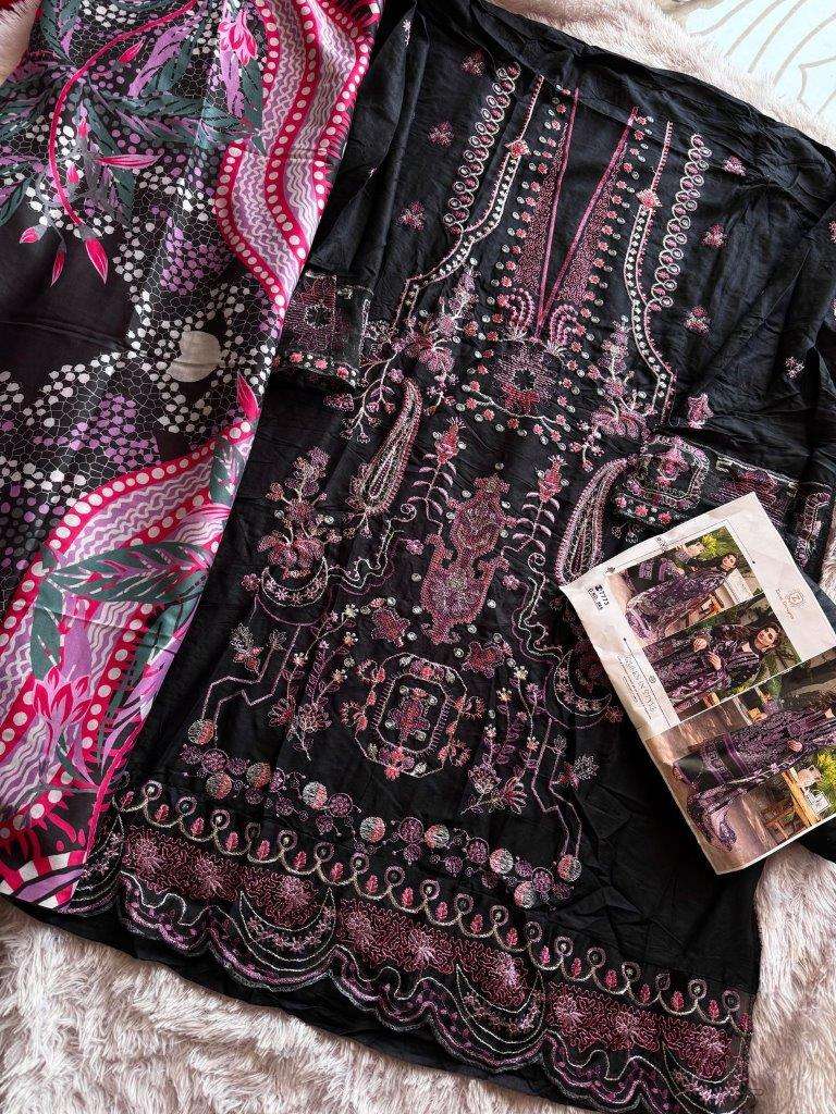 ZIAAZ DESIGNS 865-872 COLOURS HEAVY CAMBRIC COTTON EMBROIDERED DRESSES-00071