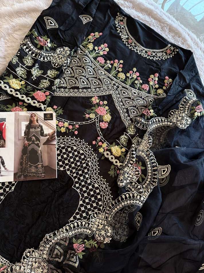 ZIAAZ DESIGNS 869 COLOURS HEAVY RAYON COTTON EMBROIDERED DRESSES-00071