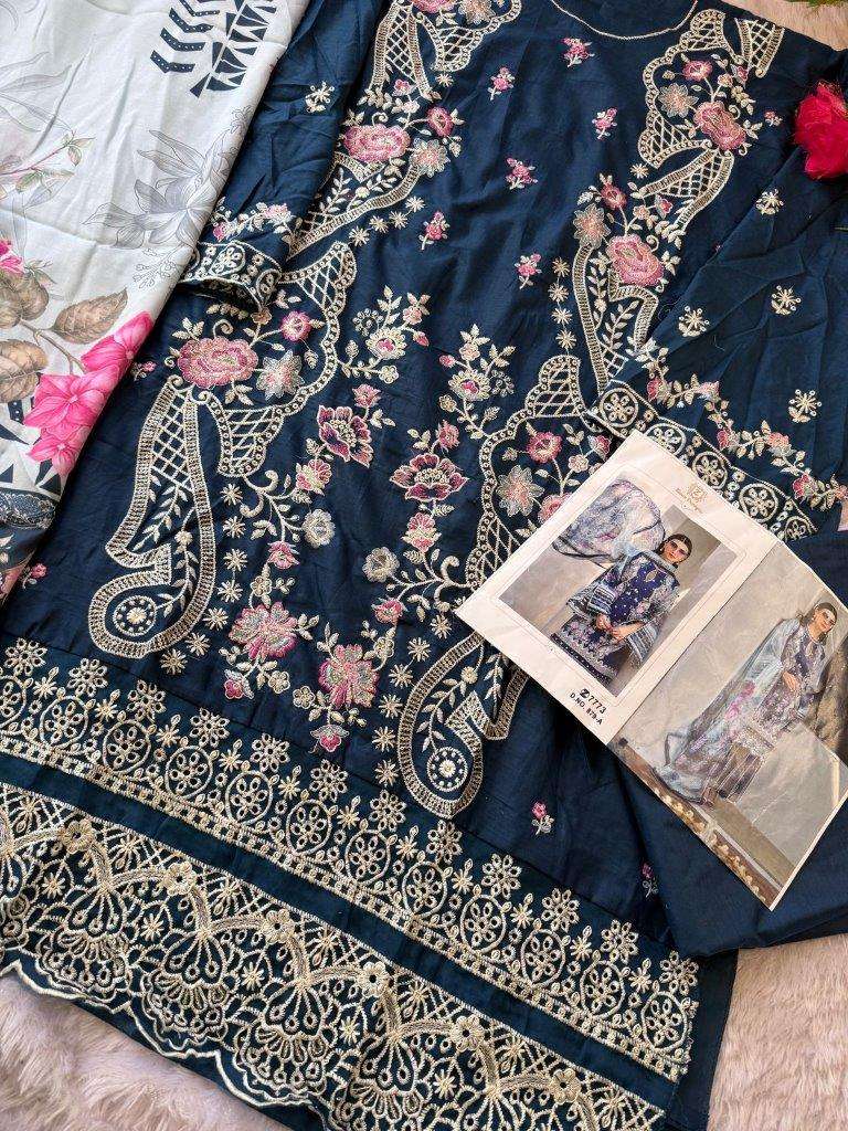 ZIAAZ DESIGNS 879 COLOURS HEAVY CAMBRIC COTTON EMBROIDERED DRESSES-00201