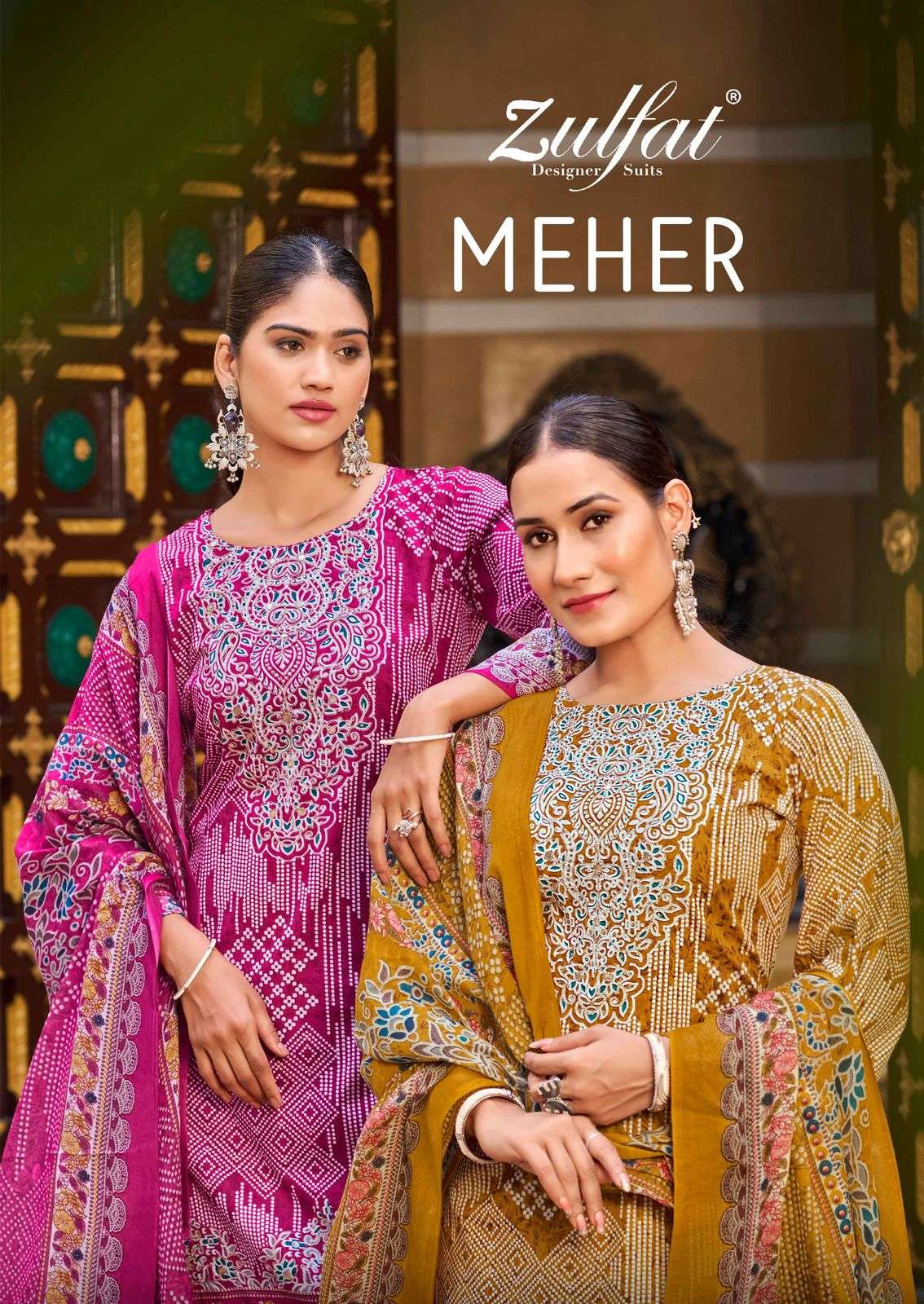 ZULFAT MEHER 644-001 TO 644-004 SERIES PURE COTTON DRESSES-00201