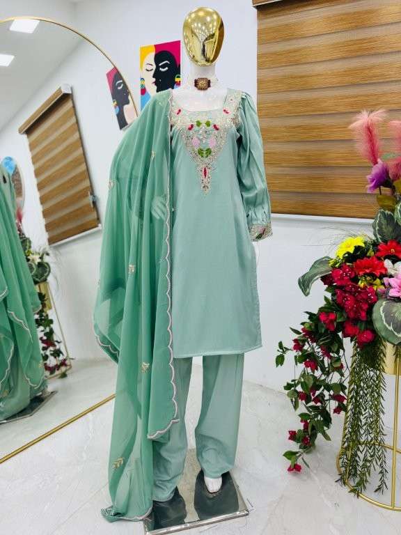 9283 COLOUR BY ASLIWHOLESALE DESIGNER PURE MASKA COTTON PRINTED DRESSES-00267