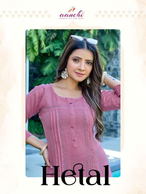 AANCHI HETAL PURE FANCY EMBROIDERY KURTIS-00286
