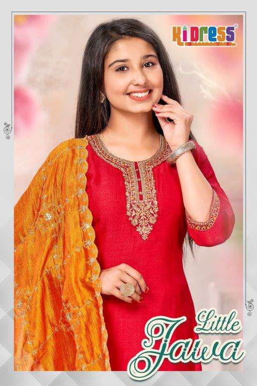 AANCHI LITTLE JAWA 101 TO 104 SERIES PURE VICHIRA SILK EMBROIDERY DRESSES-00286