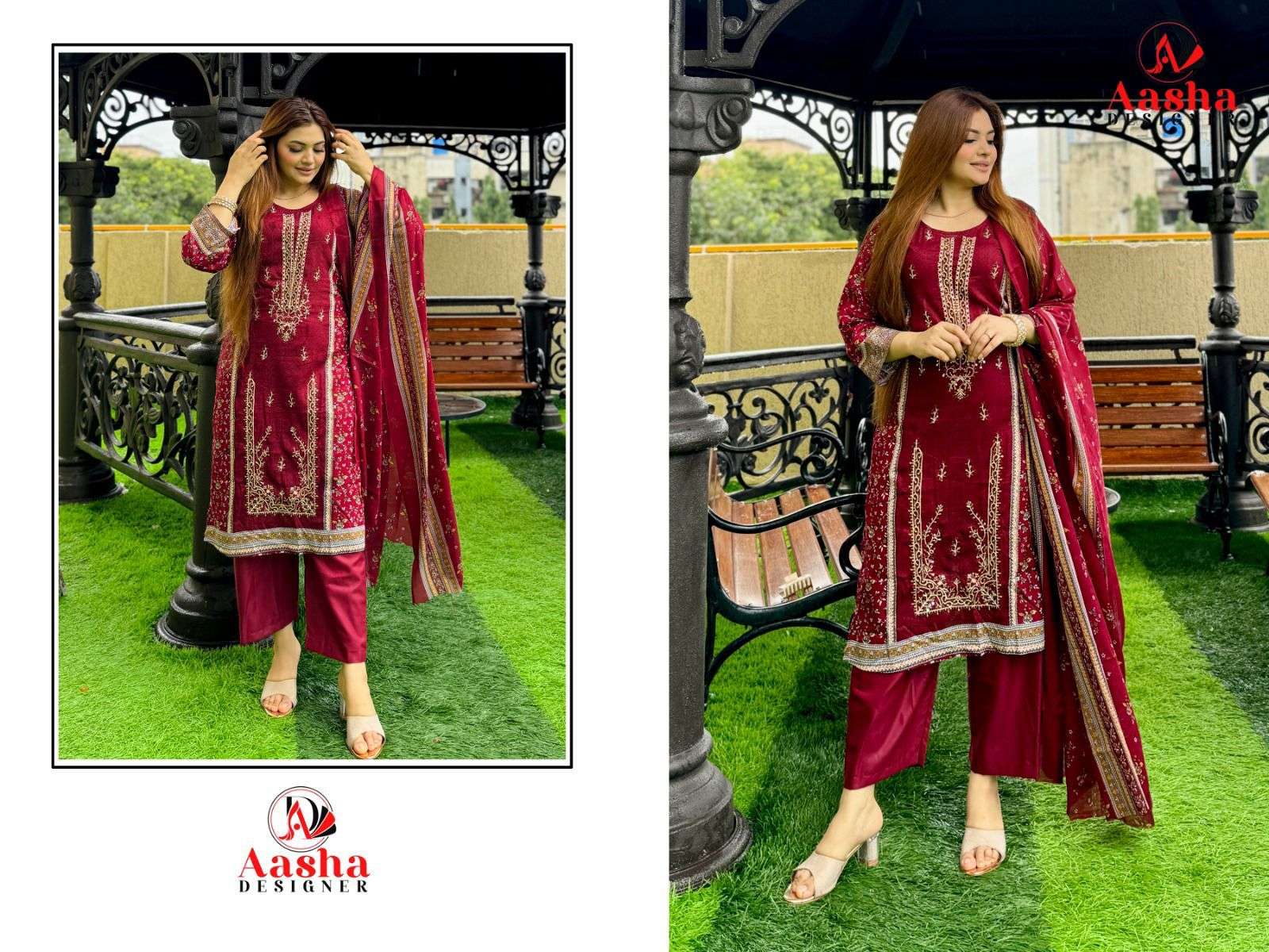AASHA 1102 PURE HEAVY DESIGNER COTTON PRINTED PAKISTANI DRESS-00062