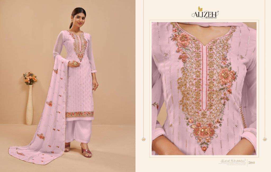 ALIZEH MURAD 2041 HIT DESIGN PURE GEORGETTE EMBROIDERY DRESSES-00001