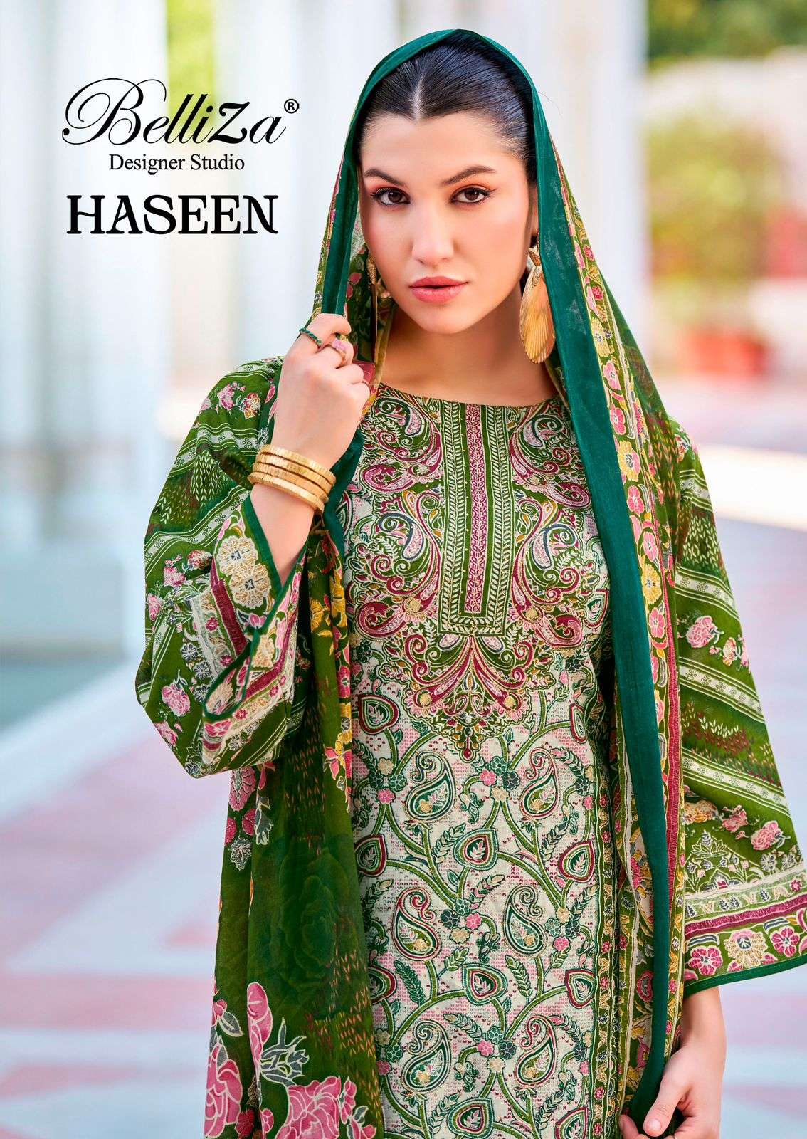 BELLIZA HASEEN 854-001 TO 854-008 SERIES PURE COTTON PRINTED PAKISTANI DRESSES-00011