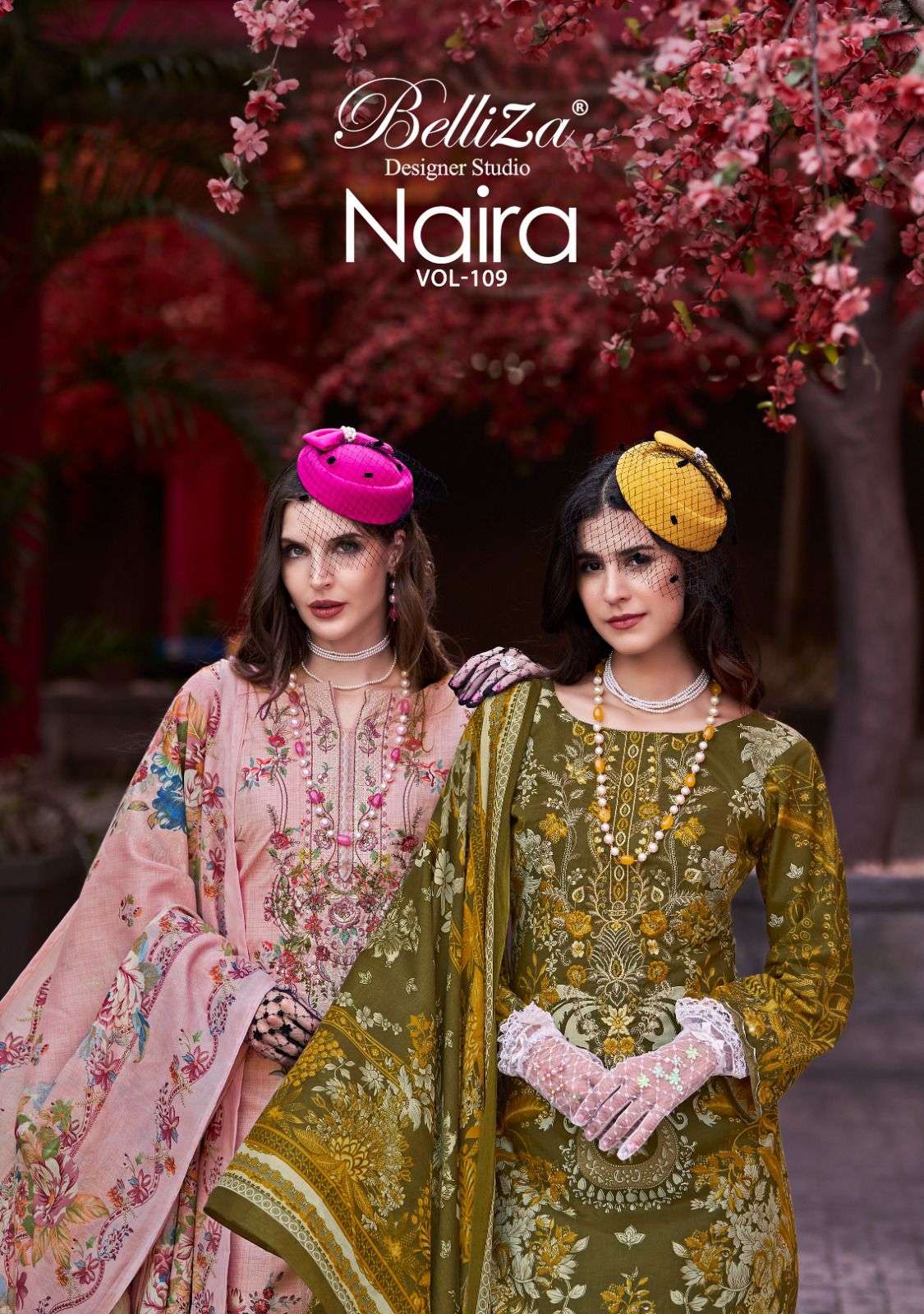 BELLIZA NAIRA VOL-109 855-001 TO 855-008 SERIES PURE COTTON PRINTED PAKISTANI DRESSES-00011