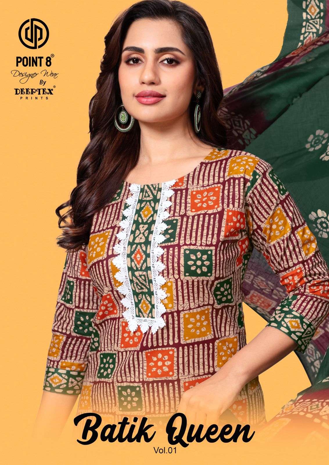 DEEPTEX BATIK QUEEN VOL-1 1001 TO 1010 SERIES PURE COTTON PRINTED DRESSES-00015