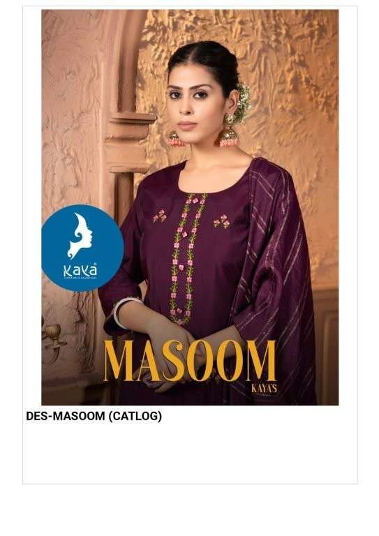 KAYA MASOOM PURE HEAVY ROMAN SILK DRESSES-00014
