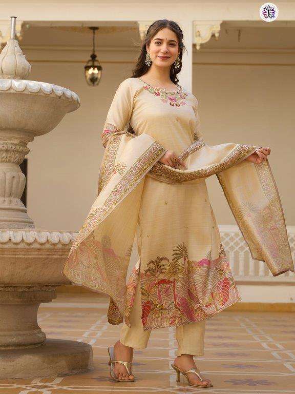 KF-022 BY ASLIWHOLESALE DESIGNER PURE VISCOSE ASSAM SILK DRESSES-00096