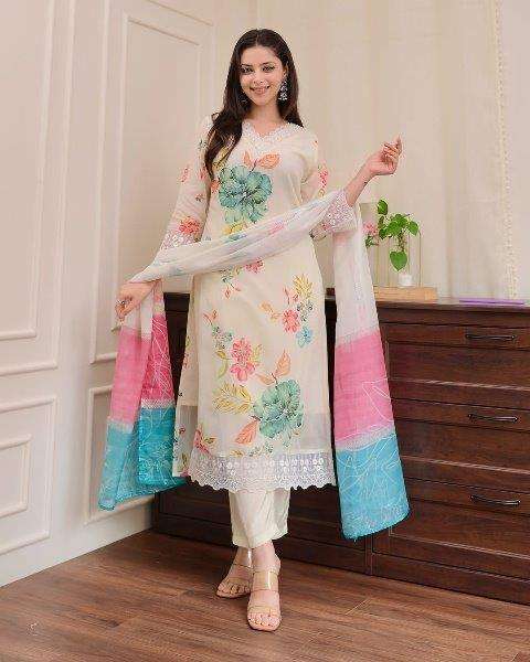 MADHURI BY ASLIWHOLESALE DESIGNER PURE NYLON TABY EMBROIDERY DRESSES-00264
