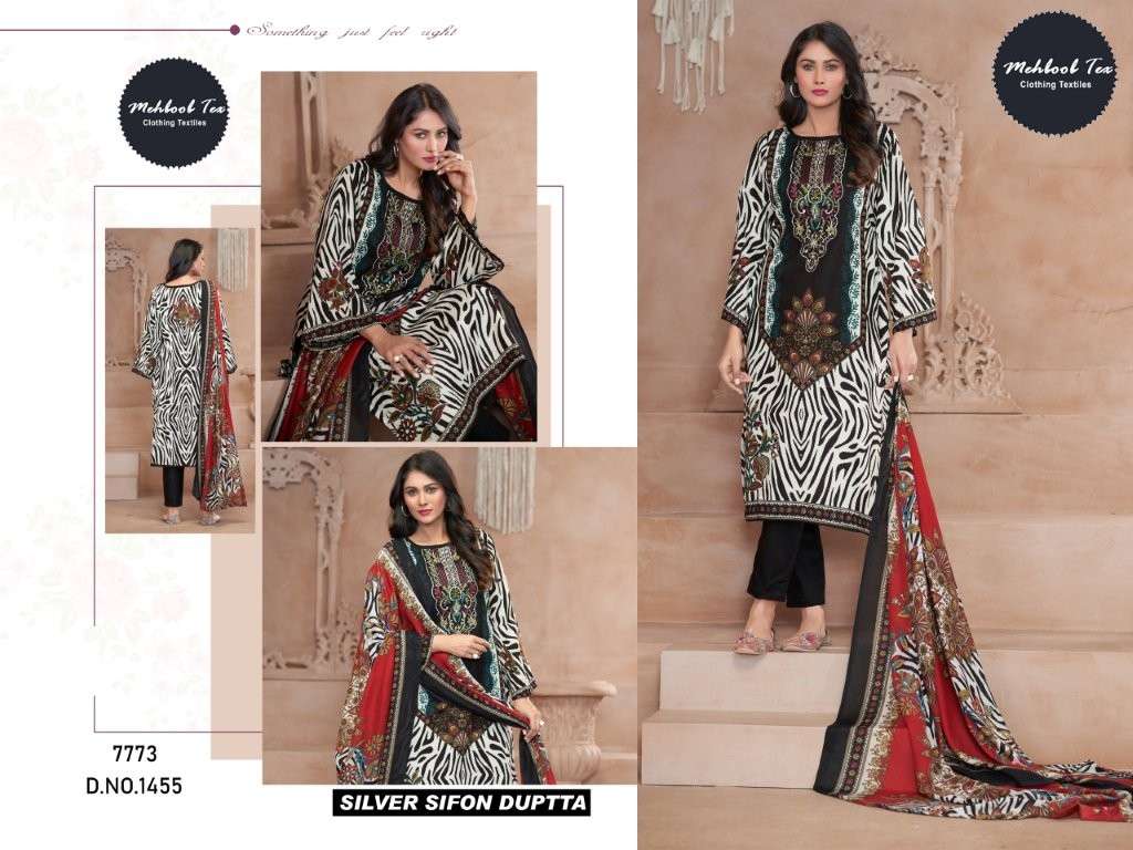 MEHBOOB TEX 1455 HEAVY EMBROIDERY COTTON PRINTED PAKISTANI DRESS-00071