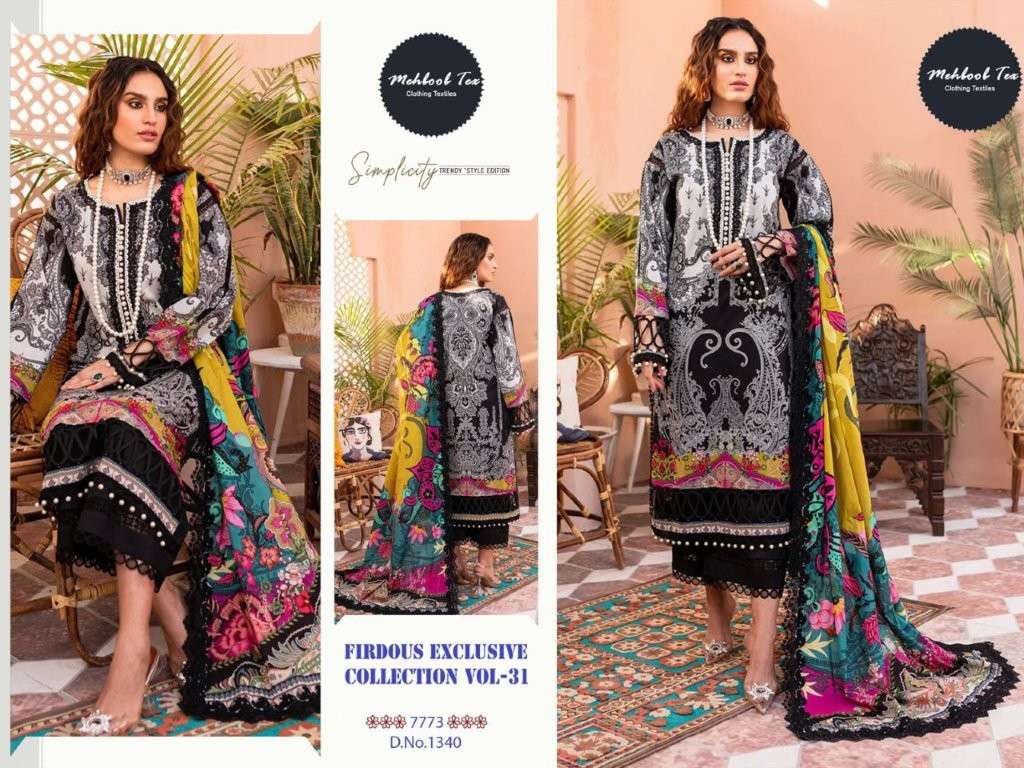 MEHBOOB TEX M-1340 PURE HEAVY COTTON PRINTED PAKISTANI DRESSES-00062
