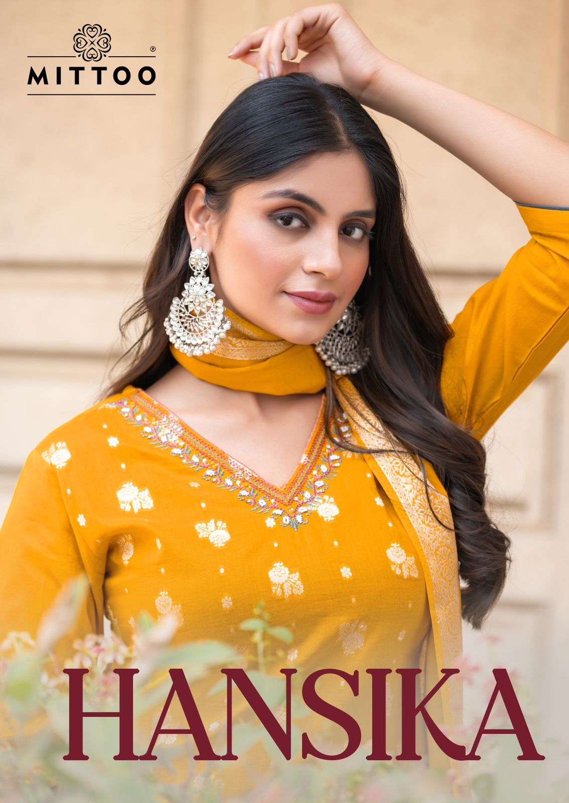 MITTOO HANSIKA 2001 TO 2005 SERIES PURE JACQUARD COTTON DRESSES-00014