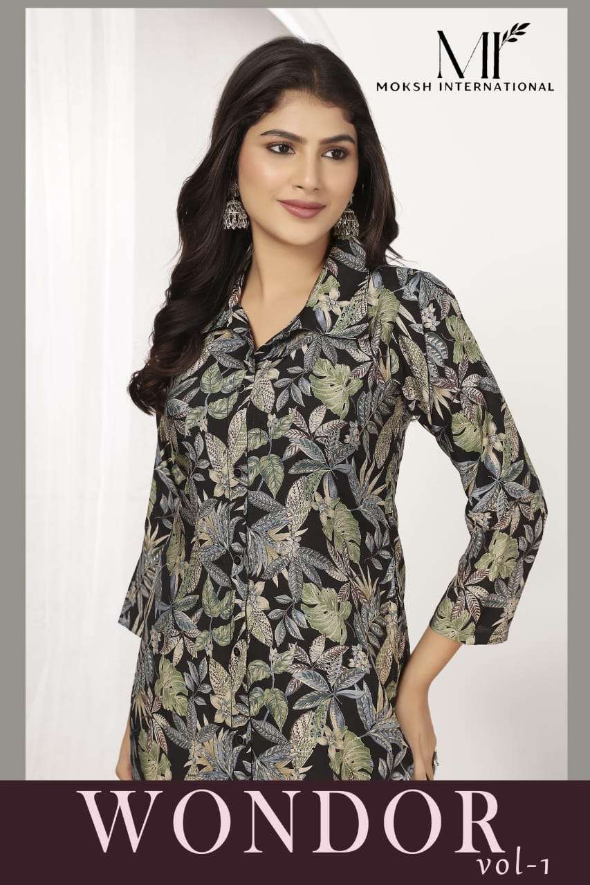 MOKSH INTERNATIONAL WONDOR VOL-1 859 TO 856 SERIES RAYON PRINTED CO-ORD SET -00154